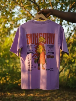 Sungoku Graphic Oversized T-Shirt – Lavender